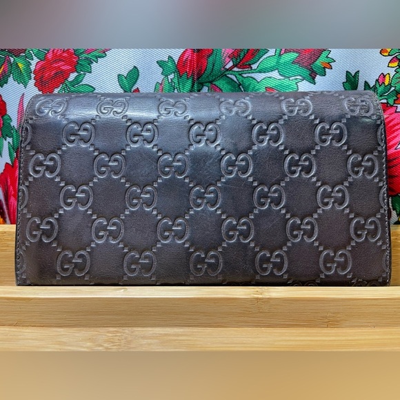 Gucci Long Wallet in brown Guccissima leather. - Picture 2 of 16